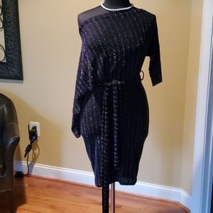 NWOT Asoph shimmer one shoulder party dress